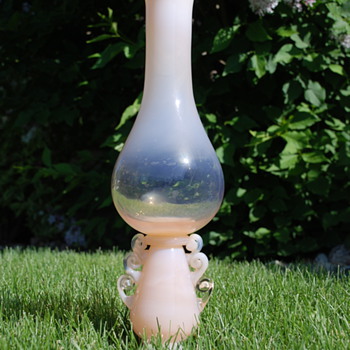 This was a given to me can anyone tell me what kind of glass it is? it is 15 inches high and handblown. - Art Glass