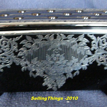 Fostoria # 2373 Window Box with silver deposit by Rockwell Silver