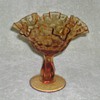 Fenton Thumbprint Amber Compote