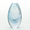 Strömbergshyttan vase with blue bubbles decoration, Gunnar Nylund.