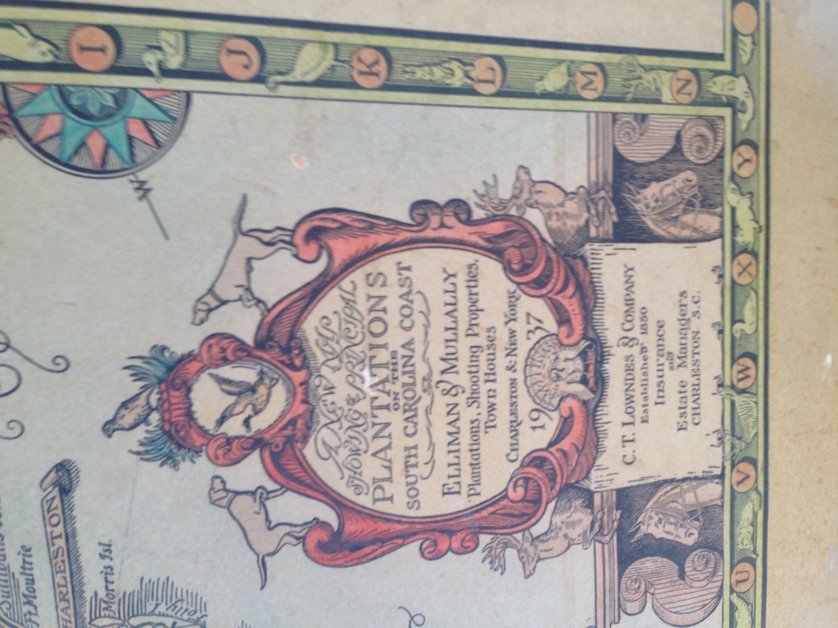 Map of principal plantations of South Carolina Coast 1937 Collectors