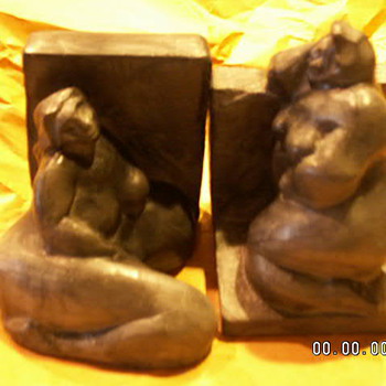1994 "Rubenesque Nude Women" Sculptures Signed (Paul) Strauch 94 - Art Pottery
