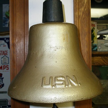 Cast Iron U.S.N. Bell - Military and Wartime