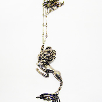 Vintage Tortolani Articulated Mermaid Necklace