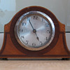 Small inlaid English timepiece mantle clock ca.1910