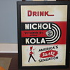 nichol kola tin sign  dated 6-41
