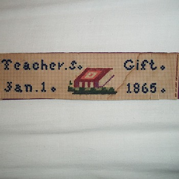 Needlework bookmark 1865