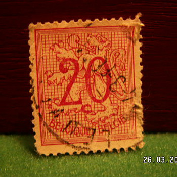 Vintage Belgique (Belgium) 20 Stamp ~ Used - Stamps