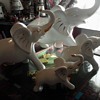 4 Elephants brushed in 24 carat gold!  Stunning!