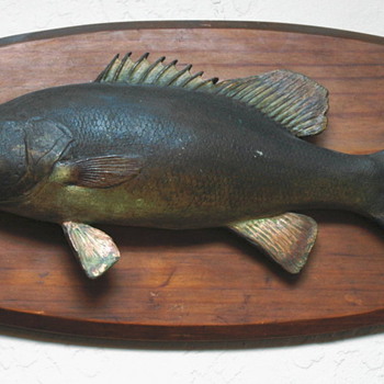  Small mouth Bass  plaque. Bass caught in 1926 