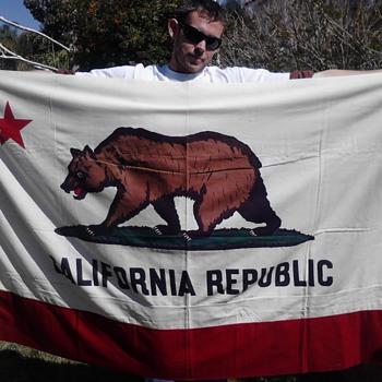 1953 canvas California Republic "Bear" Flag