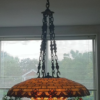 Signed Handel Chandelier