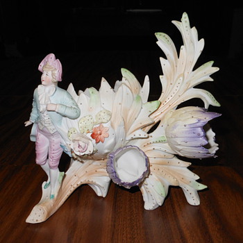 Bisque Porcelain Spill Vase - Art Pottery