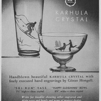 1950 Imported Glass Advertisements - Assorted - Advertising