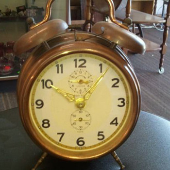 Vintage CucKoo Alarm Clock, Copper (pre War?) - Clocks