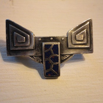 Jugendstil Secessionist German Silver Brooch c. 1900 - Fine Jewelry