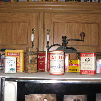 Spice Tins Tabacco Tins and Misc food tins - Tobacciana