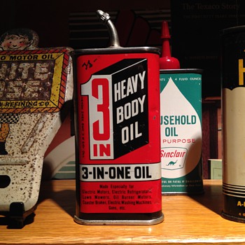 Old 3 in 1 metal spout can - Petroliana