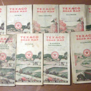 Vintage Texaco Road Maps  - Petroliana
