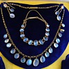Antique Victorian Ceylon Moonstone 15kt Parure Necklace Earrings Bracelet