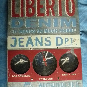 LIBERTO DENIM Advertising Time Zone Clocks - Clocks