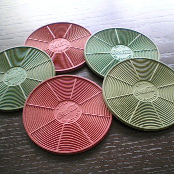 1940s Coca-Cola Rubber Coasters