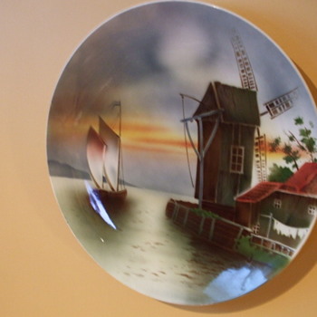 WWII Souvenir Brought Home Dec. 1 1945 Large VILLEROY & BOCH PLATE - Pottery