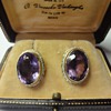 Amethyst and pearl seed earrings