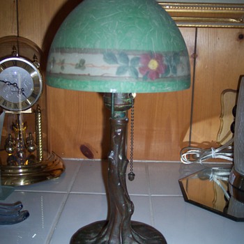 Antique Handel Boudoir Lamp #6548 signed on shade and base