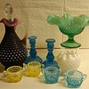 FENTON PLUM DECANTER + MORE HOBNAIL PIECES