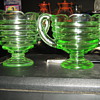 Green cream and sugar set