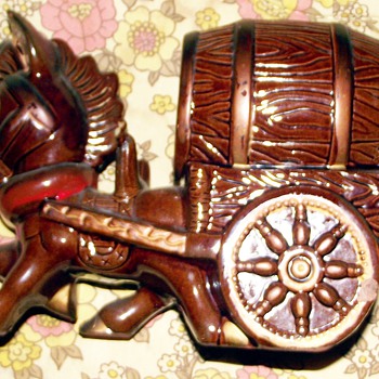 pottery-donkey whisky decanter?