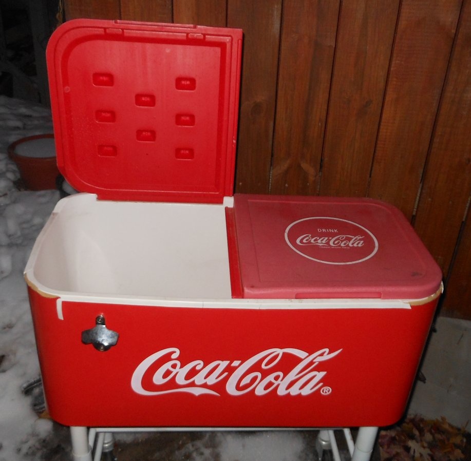 Large CocaCola Cooler with Stand Collectors Weekly