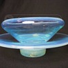Blue Opalescent Glass Centerpiece
