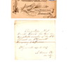 Stamp with old letter from 1869.