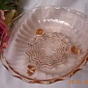 Pink Candy Dish and Green Depression Glass Jar ? 