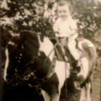 Cute Picture of My Dad on a Pony - Photographs
