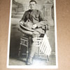 WWI "patched" soldier postcard
