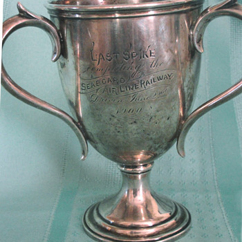 Sterling Silver presentation cup: Last Spike of the Seaboard Air Line Railway, ca 1900
