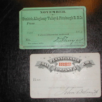 19th Century Railroad Passes