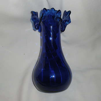 Pretty Blue Vase - Art Glass