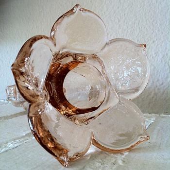 Vintage Glass Blown Hummingbird Feeder - Art Glass