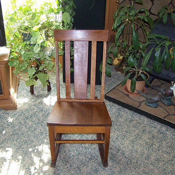1930's Oak Sewing Rocking Chair