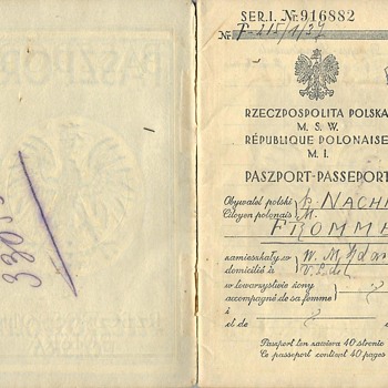 pre-1939 Polish passport from Danzig - Paper