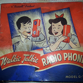 wooden "walkie talkie radio phone" - Toys