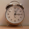 Vintage French 1960's-1970's classic double bell JAZ alarm clock.