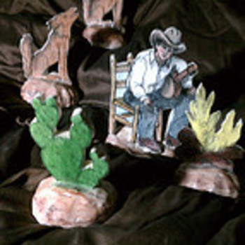 CERAMIC CHARACTERS CREATE  CAMPFIRE SCENE