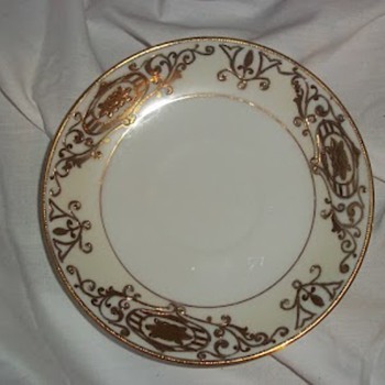 Hand painted gold plates
