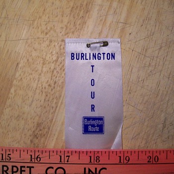 Burlington Railroad ribbon - Railroadiana