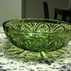 Glass bowls - Green, dont really know anything about them